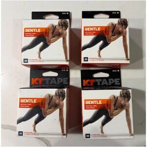 KT Tape Gentle Kinesiology Strips For Sensitive Skin 20 Count 4 Packs